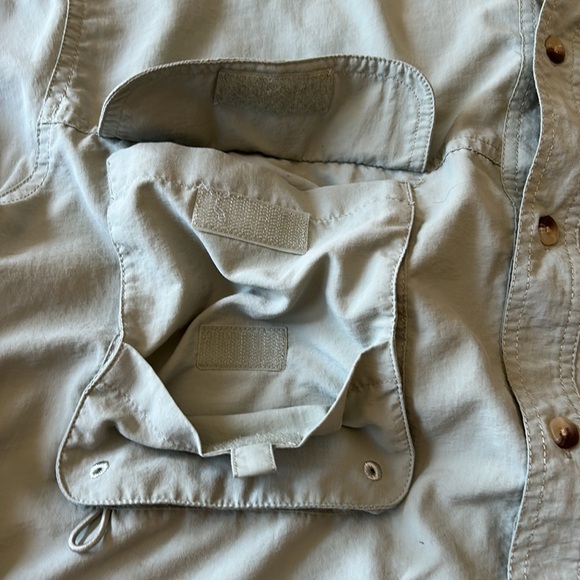 🎣 Bass Pro Shops Sage Green Casual Button Down Lightweight Shirt - Picture 3 of 10